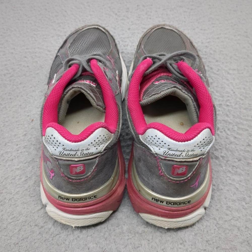 New Balance 990v3 Shoes Womens Size 7.5 AA Gray Pink Breast Cancer Running USA - Picture 12 of 16